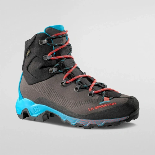 Damskie Buty Trekkingowe La Sportiva Aequilibrium Trek Woman Gtx - Carbon/Malibu Blue