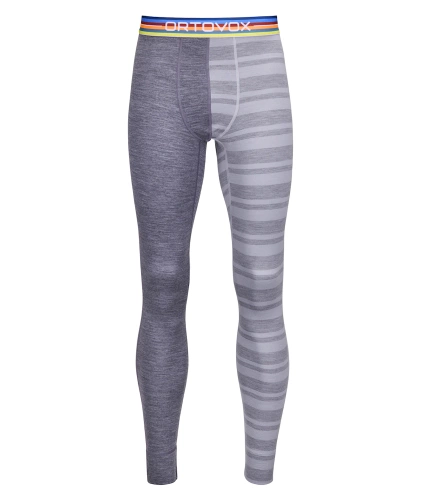 Meskie legginsy termiczne merino Ortovox 185 Rock'N'Wool Long Pants M - grey blend