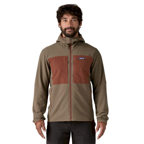 Polar Męski z Kapturem Patagonia M's R2 TechFace Hoody - Raptor Brown