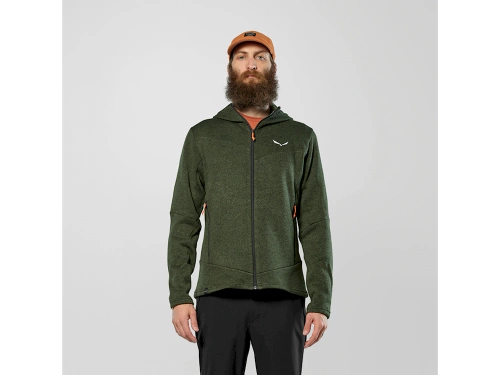 Męski Polar Trekkingowy Salewa PUEZ ROCCA PL HD JKT M - dark olive