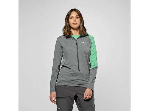 Damska Bluza Techniczna Salewa Nxt Hyb 1/2 Zip Tee W - quiet shade