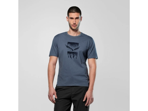 Męska Koszulka Bawełniana Salewa Eagle 3Cime T-Shirt M - java blue