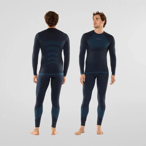 Męskie legginsy termoaktywne La Sportiva Synth Light Pants M - Storm Blue/Electric Blue