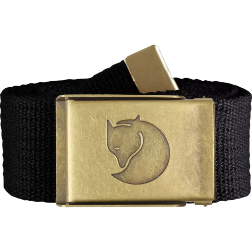Pasek do Spodni Fjallraven Canvas Brass Belt 4 cm - Black