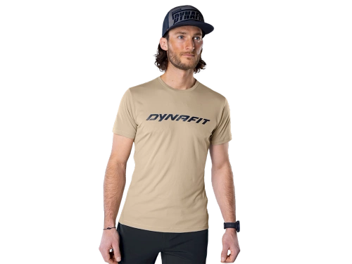 Męska koszulka biegowa Dynafit Traverse 2 M S/S Tee - Rock Khaki