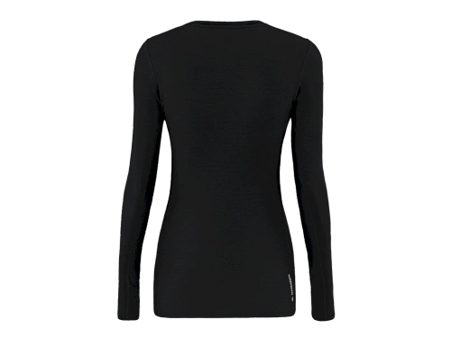 Damska koszulka z długim rękawem z Merino Salewa Cristallo Warm Amr W L/S Tee - black out