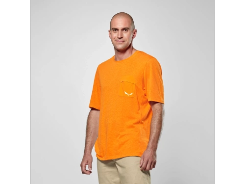 Męska Koszulka Wspinaczkowa Salewa Agner Hemp/DST T-Shirt M. - turmeric