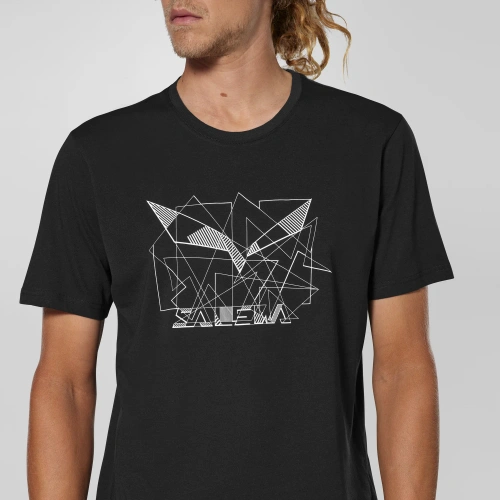 Męska Koszulka Bawełniana Salewa Eagle Geometric T-Shirt M - black out