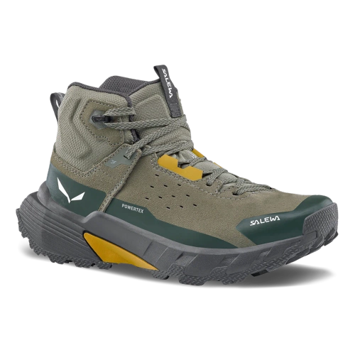 Męskie Buty Turystyczne Salewa PEDROC 2 LEATHER MID PTX M - faded green/dark olive