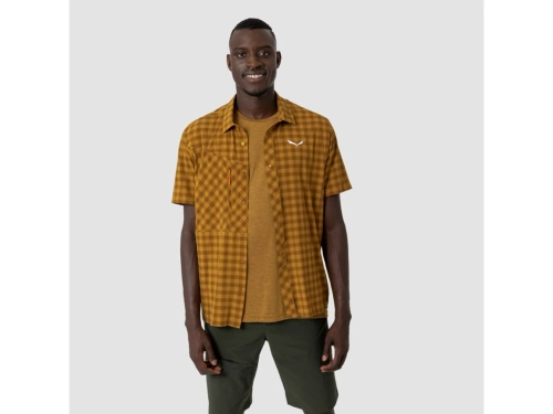 Męska Koszula z Krótkim Rękawem Salewa Puez Dry M S/S Shirt - golden brown