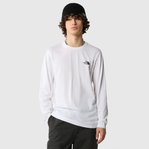 Koszulka męska na co dzień The North Face M L/S Simple Dome Tee - Tnf White