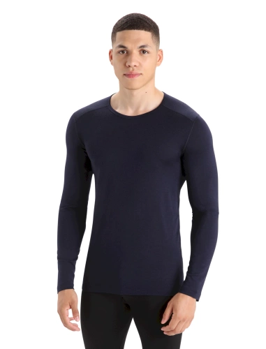 Koszulka z Długim Rękawem Icebreaker Merino M 200 Oasis LS Crewe - Black