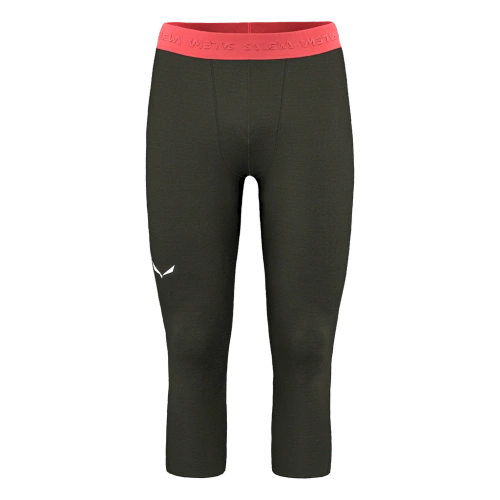 Męskie Getry Wełniana Salewa Cristallo Warm Amr M 3/4Tight - dark olive