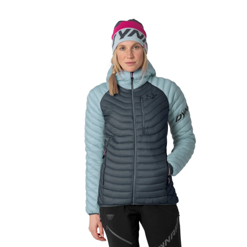 Ciepła Damska Kurtka Puchowa Dynafit RADICAL DWN RDS W HOOD JKT - cloud blue