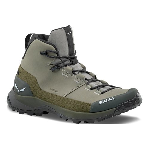 Męskie Buty na Trekking Salewa Puez Leather Mid PTX M - shadow/dark olive