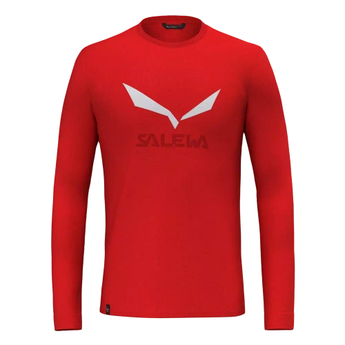 Koszulka Salewa Solidlogo Dry M L/S Tee - flame