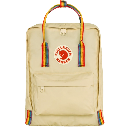 Plecak miejski Fjallraven Kanken Rainbow - light oak-rainbow pattern