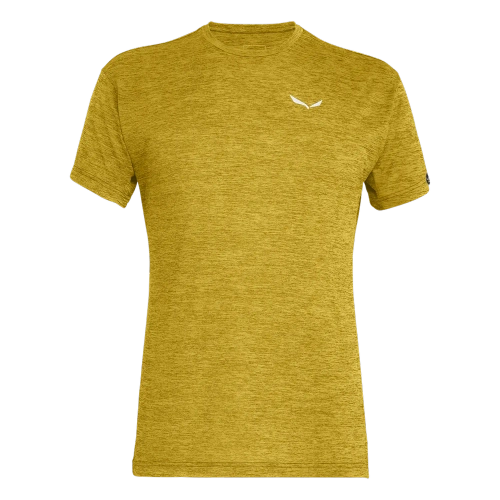 Męska Koszulka Szybkoschnąca Salewa PUEZ MELANGE DRY M S/S TEE - olive oil melange