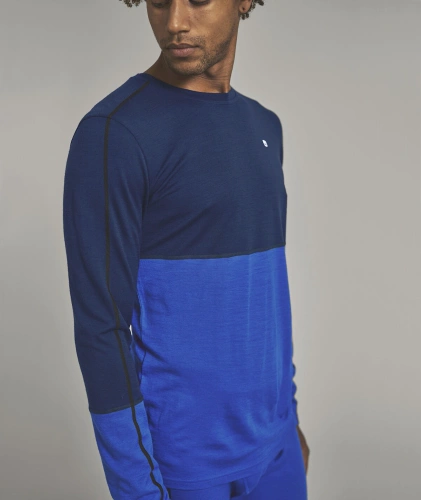 Męska Koszulka Termoaktywna Ortovox 185 ROCK'N'WOOL LONG SLEEVE M - deep ocean