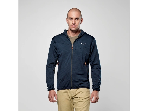 Męski Polar Trekkingowy z Kapturem Salewa Puez Altavia Pl Hd Jkt M - navy blazer