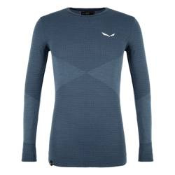 Męska Koszulka z Wełną Merino Salewa Zebru Responsive - dark denim