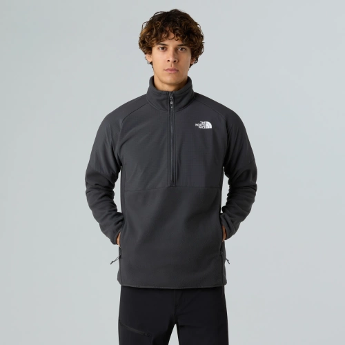 Ciepły polar męski The North Face M GLACIER HEAVYWEIGHT 1/2 ZIP - asphltgy/asphltgy/tnfbl