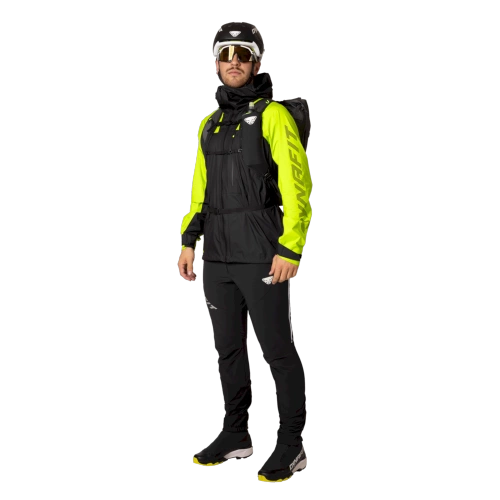 Męska Kurtka Przeciwdeszczowa Dynafit Elevation Gtx Jkt M - Black Out Lime Punch/5790
