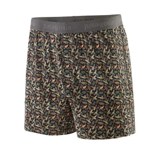 Bokserki Męskie Patagonia M's Essential Boxers - Allen's Party: Ink Black