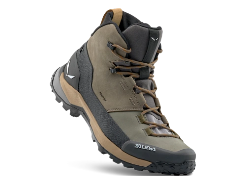 Męskie Buty Trekkingowe Salewa Puez Leather Mid PTX M - bungee cord/onyx