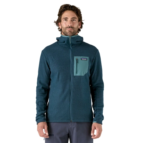 Męski Polar z Kapturem Patagonia M's R1 Air Full-Zip Hoody - Tidal Teal