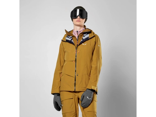 Damska Kurtka na Narty Salewa Sella Free 3L PTX Jacket W - golden brown