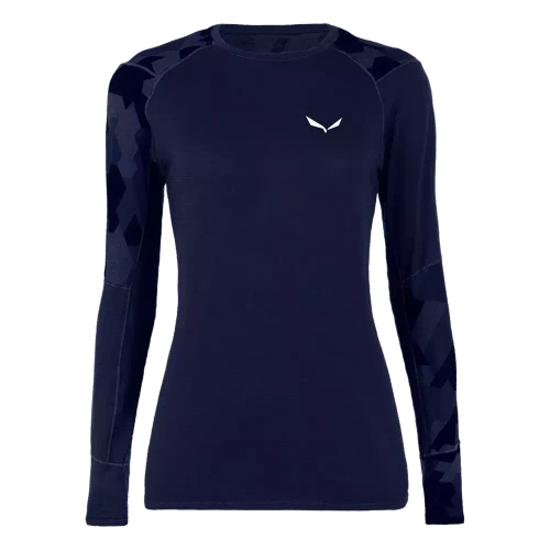 Koszulka Termiczna Z Długim Rękawem Salewa Cristallo Warm Amr - navy blazer