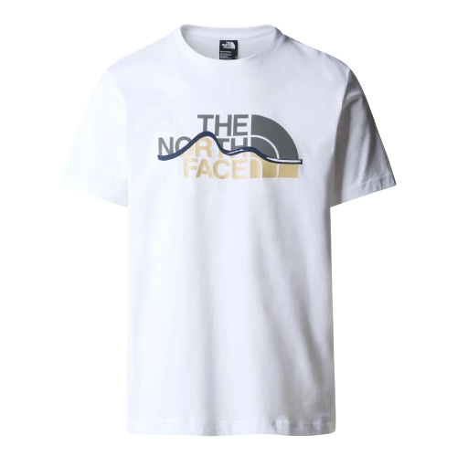 T-Shirt Męski The North Face M Ss Mountain Line Tee - TNF White