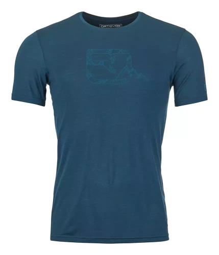Koszulka Ortovox 120 Cool Tec Mtn Logo Ts M - petrol blue