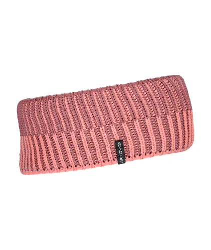 Opaska na głowę z Merino Ortovox DEEP KNIT HEADBAND - dusk rose