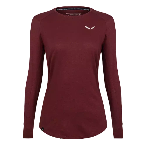 Koszulka Salewa Lavaredo Hemp W L/S Tee. - syrah