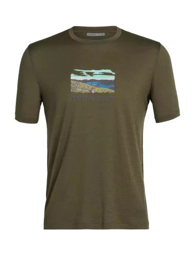 Męska Koszulka Icebreaker M Tech Lite II SS Tee Trail - loden