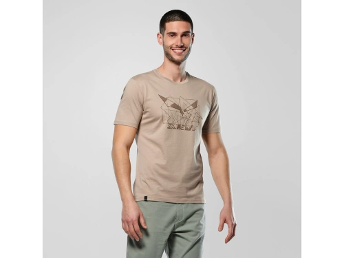 Męska Koszulka Bawełniana Salewa Eagle Geometric T-Shirt M - quicksand