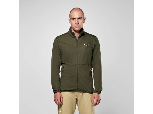 Polar Męski na Trekking Salewa Puez Cammino Pl Jkt M - dark olive