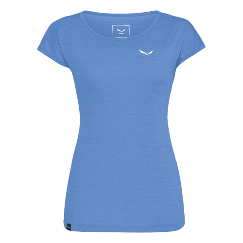 T-Shirt Damski do Trekkingu Salewa Puez Melange Dry W S/S Tee - morning blue melange