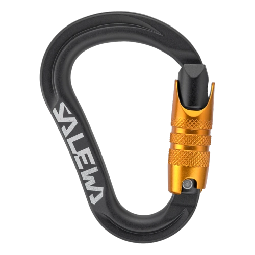 Karabinek do Asekuracji Salewa Ortles Hms C.3 S Carabiner - black/orange