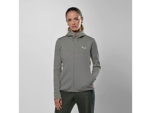 Damski Polar Trekkingowy Salewa Puez Waffle Hyb Pl Hd Jacket W - shadow