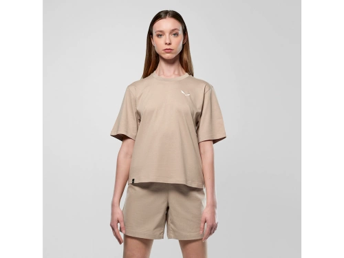 Damska Koszulka Bawełniana Salewa Eagle Sunset Loose T-Shirt W - quicksand