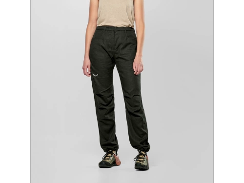Damskie Spodnie Wspinaczkowe Salewa Agner Hemp Ripstop Pants W - dark olive