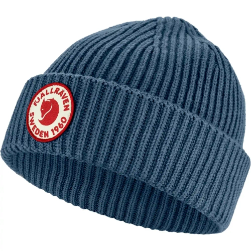 Czapka z wełną merino Fjallraven 1960 Lite Logo Hat - Indigo Blue