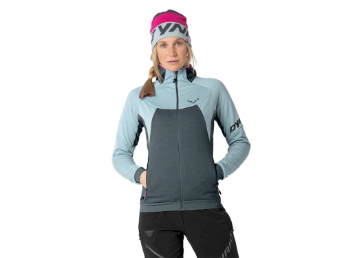 Damska bluza polarowa Dynafit TOUR WOOL THERMAL W HOODY - cloud blue