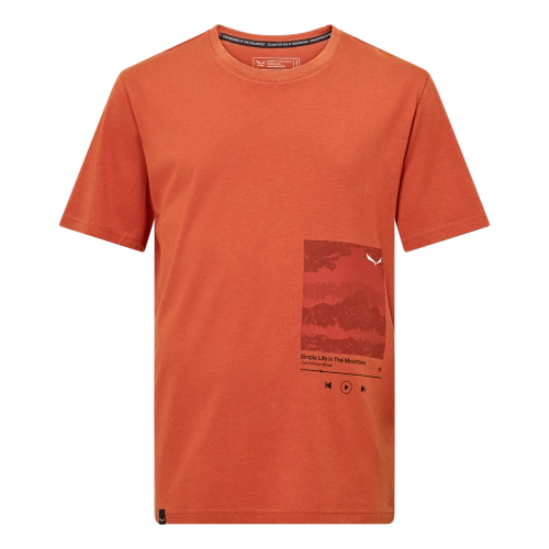 Męska Koszulka Bawełniana Salewa Eagle Cover T-Shirt M - bombay brown
