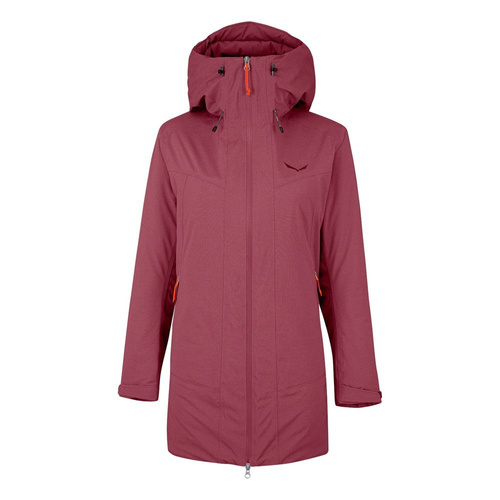 Parka Damska Wełniana Salewa Fanes Ptx/twr - rhodo red melange