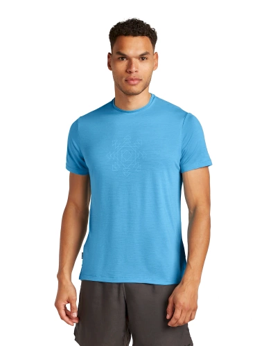 Oddychający Męski T-Shirt Icebreaker M Mer 125 Cool-Lite Sphere SS Tee Fusion - arctic