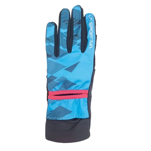 Damskie rękawiczki do biegania La Sportiva Session Tech Gloves W - Malibu Blue/White